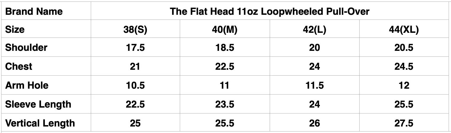 The Flat Head 11oz Loopwheeled Pull-Over (Black)