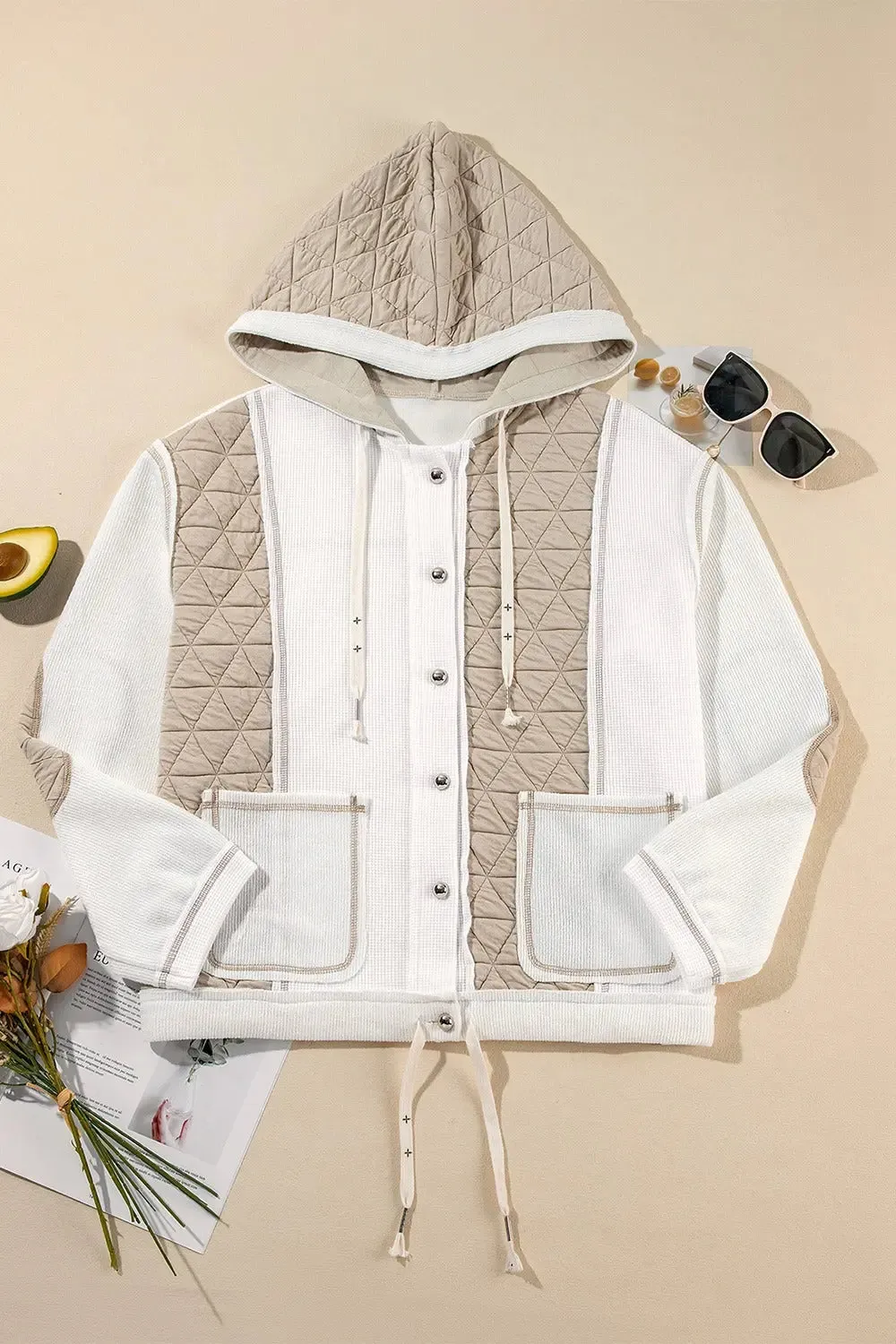 'Thea' Patchwork Long Sleeve Jacket
