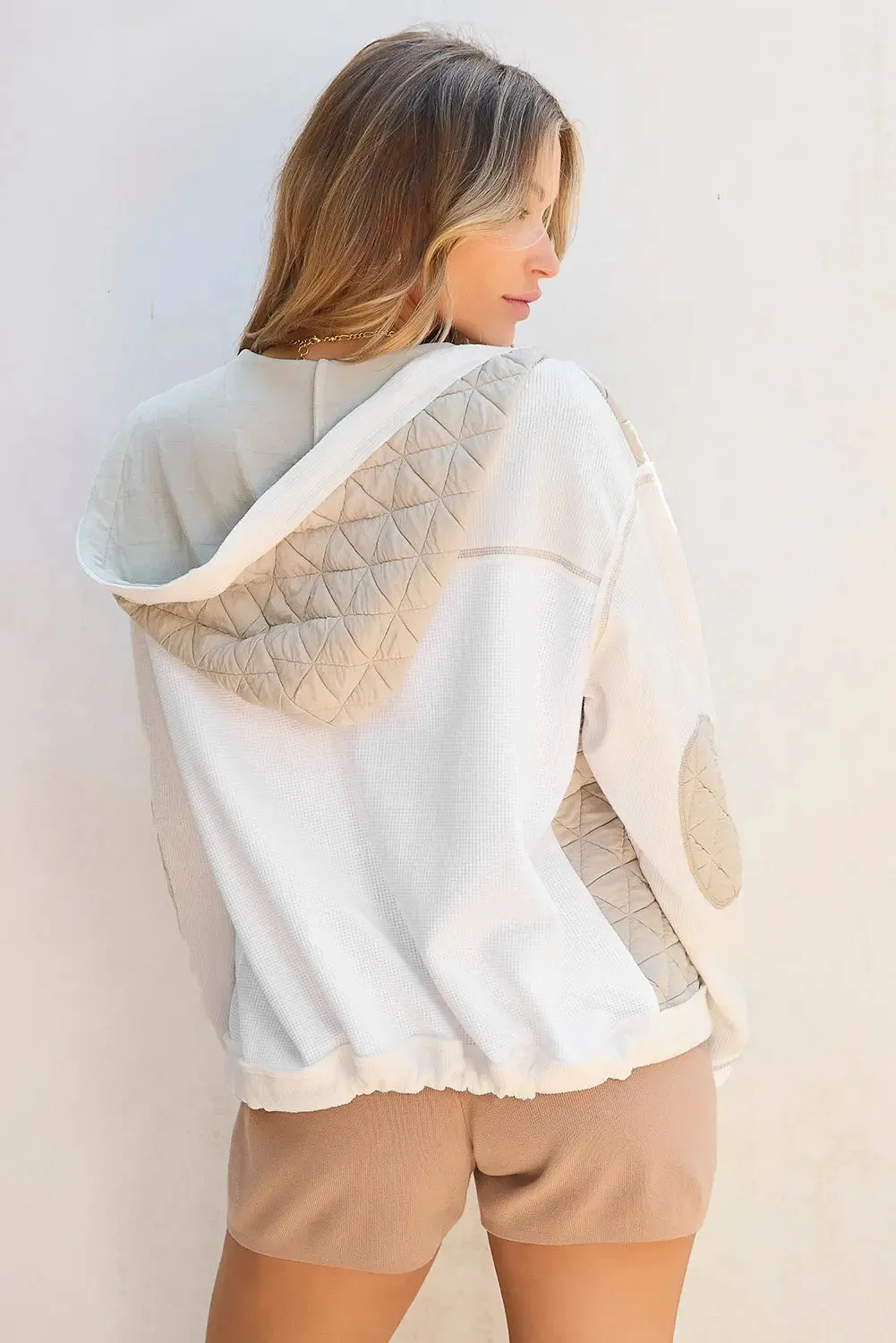 'Thea' Patchwork Long Sleeve Jacket