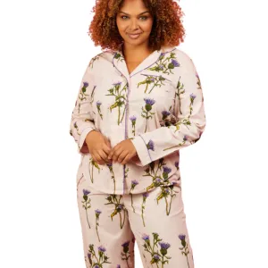 Their Nibs Cotton Long Leg Pyjamas - Pink Thistle