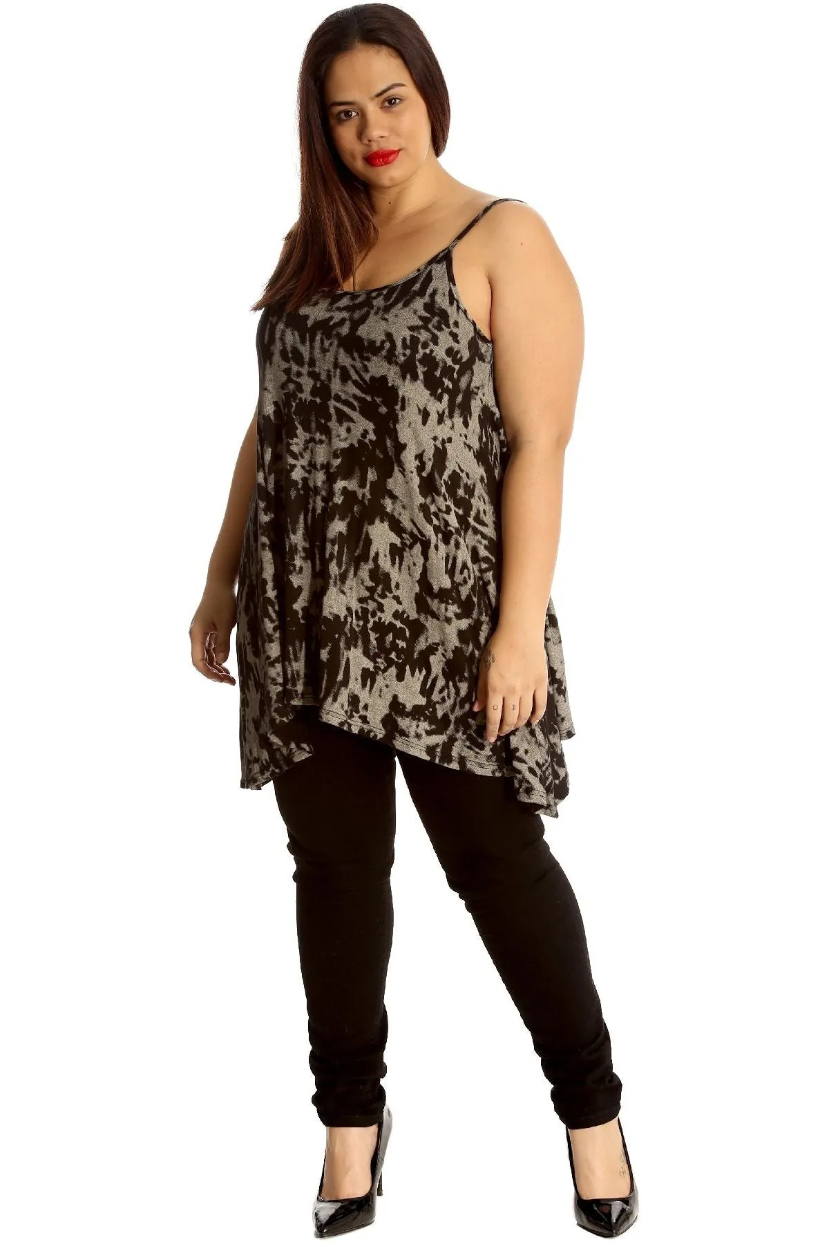Tie Dye Print Strappy Dress Vest Top