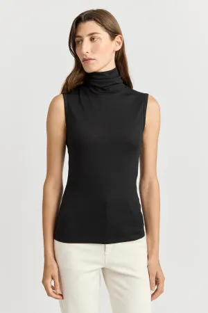 TOORALLIE Sleeveless roll neck - Black
