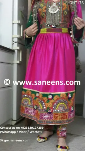 Traditional Wedding Dresses Afghani Dress In Pink Color