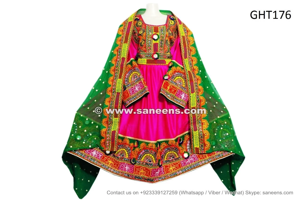 Traditional Wedding Dresses Afghani Dress In Pink Color