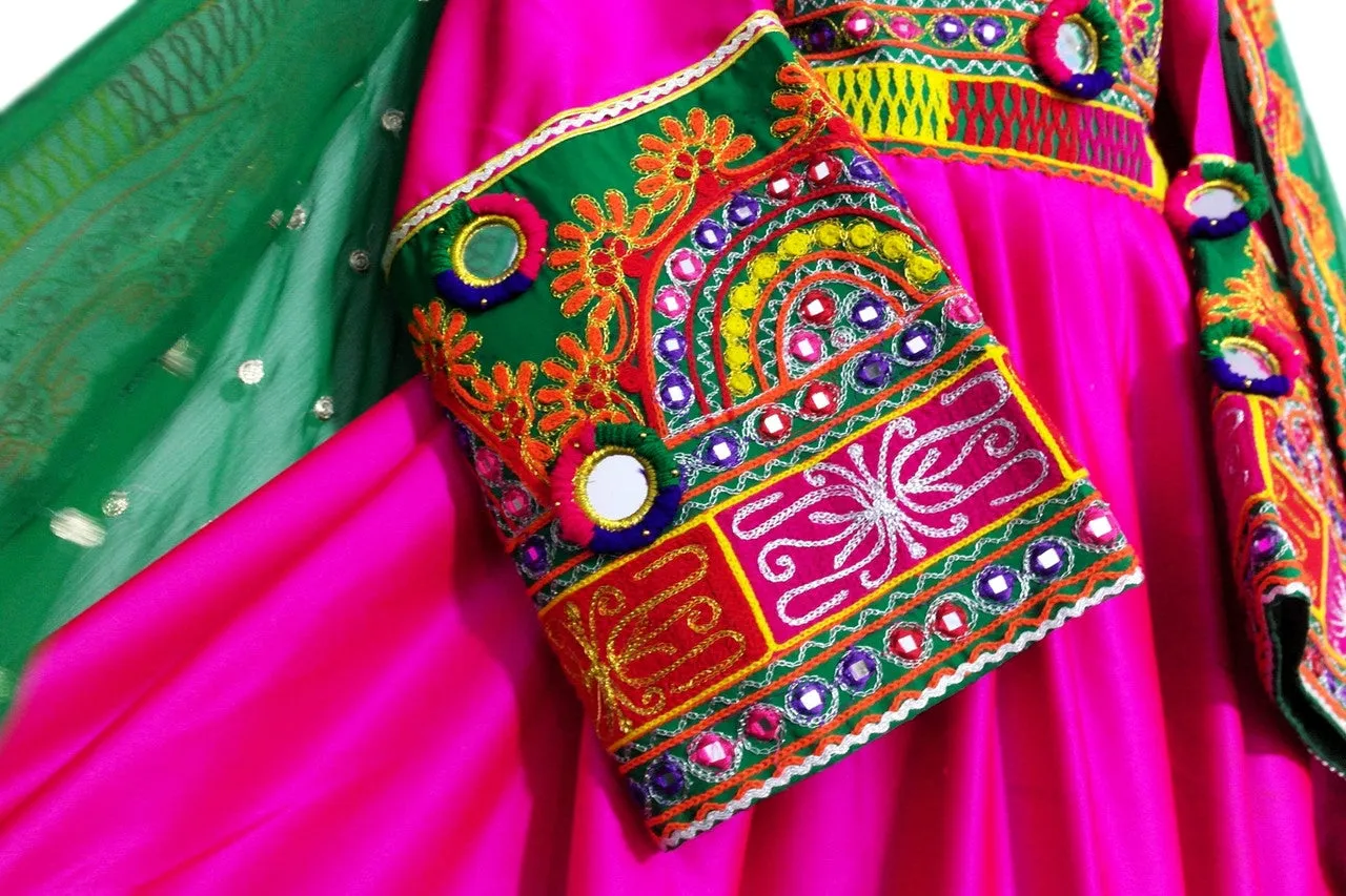 Traditional Wedding Dresses Afghani Dress In Pink Color