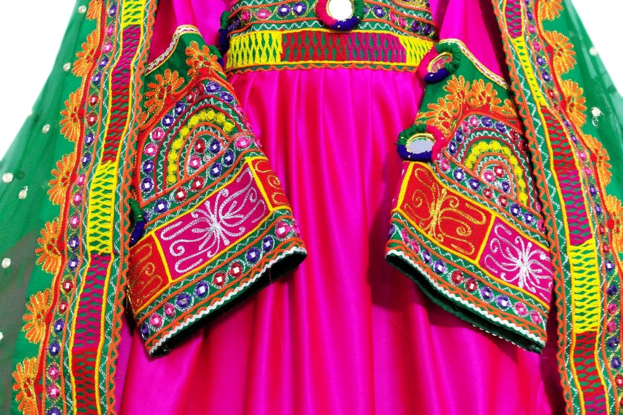 Traditional Wedding Dresses Afghani Dress In Pink Color