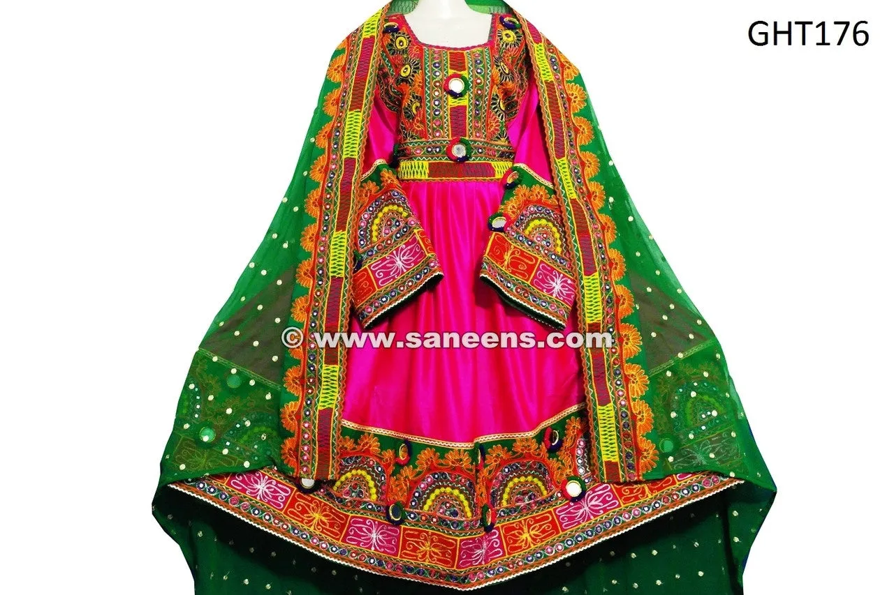 Traditional Wedding Dresses Afghani Dress In Pink Color
