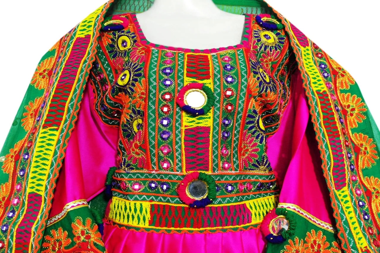 Traditional Wedding Dresses Afghani Dress In Pink Color