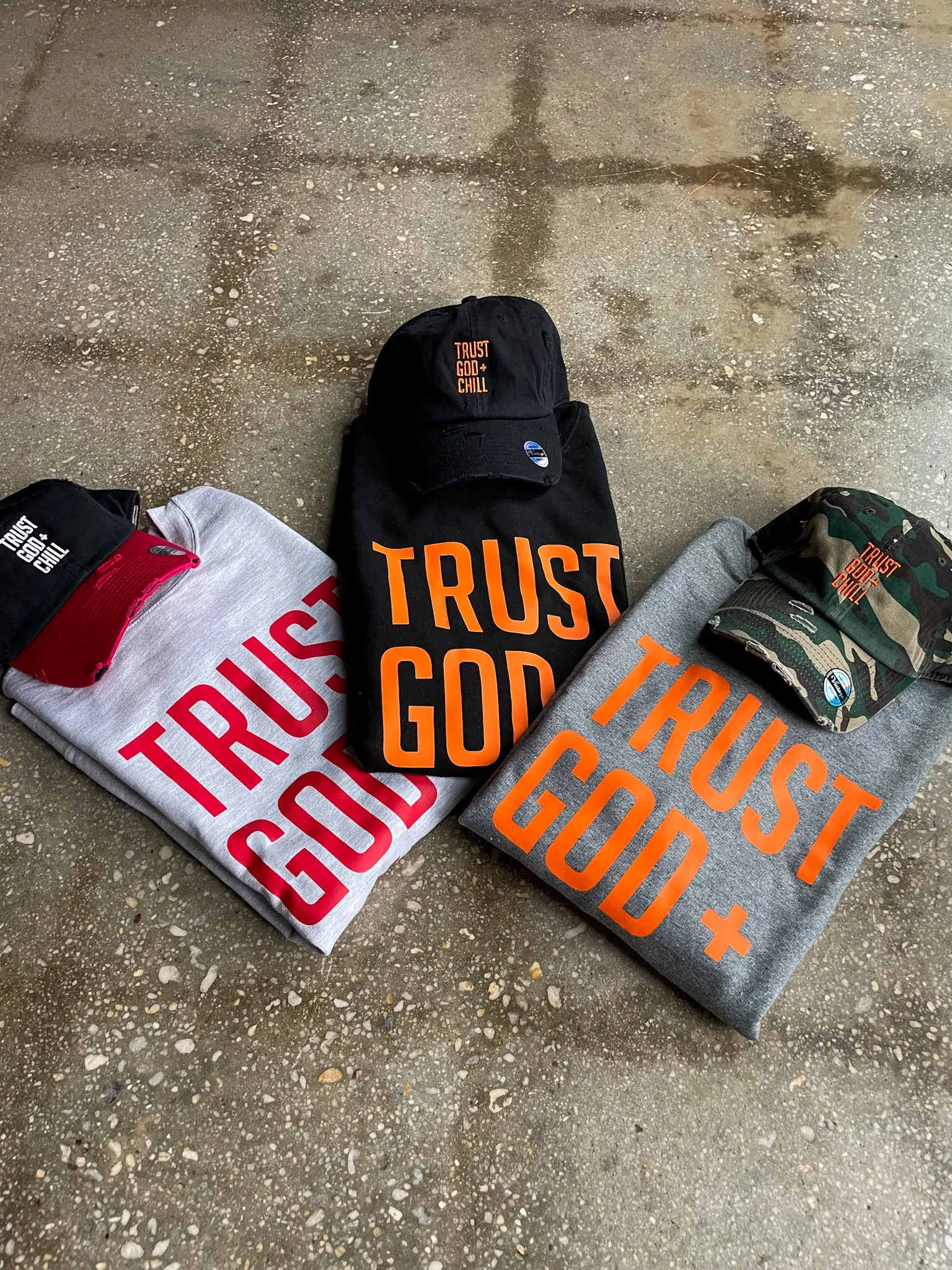 Trust God   Chill Adult Drop Shoulder Sweatshirt
