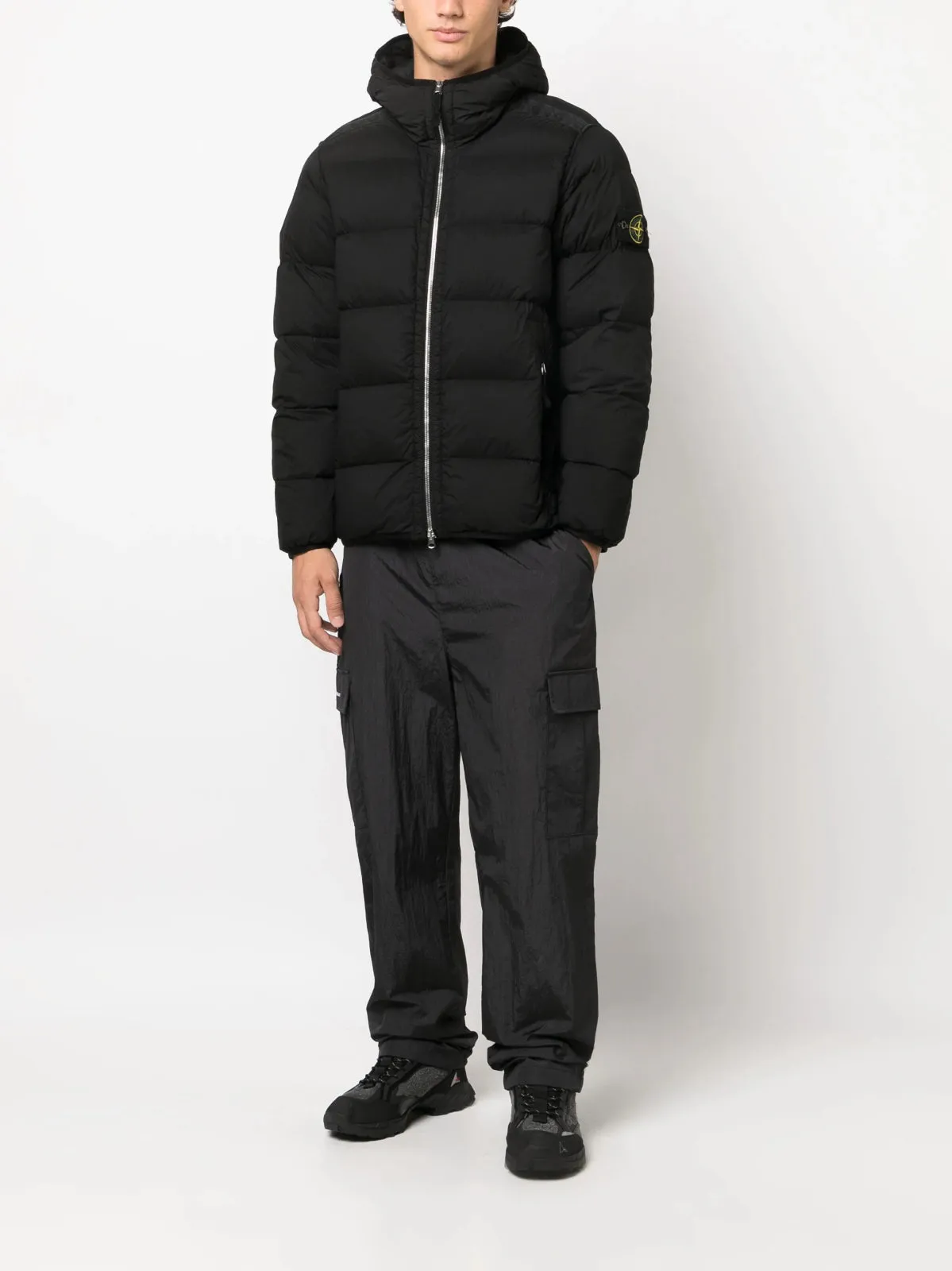Tunnel Down-TC Black Hooded Jacket