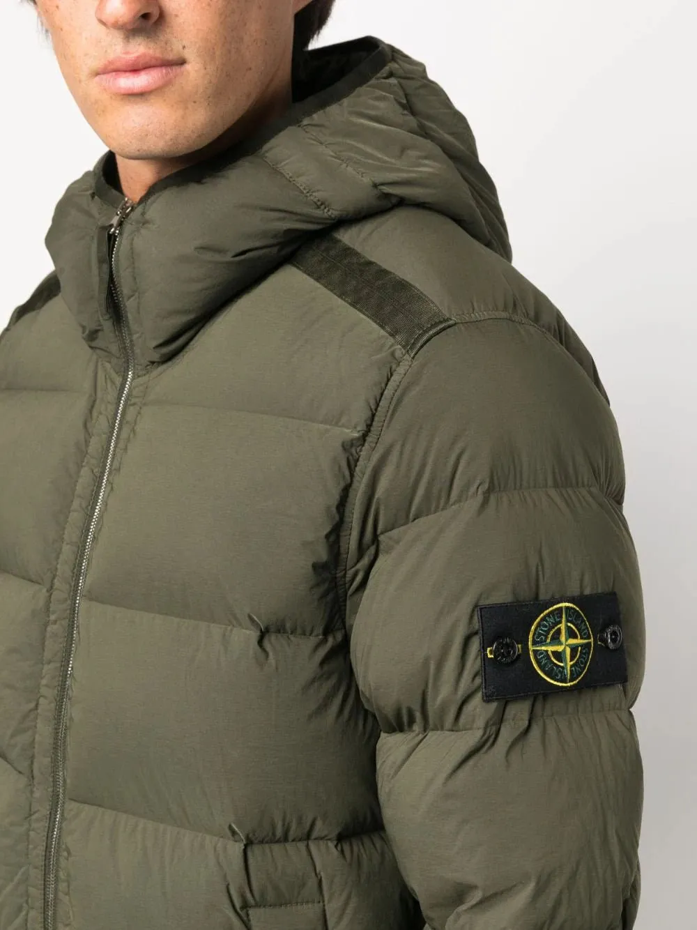 Tunnel Down-TC Green Hooded Jacket