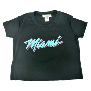 Tweenstyle by Stoopher Miami Black S/S Crop Tee
