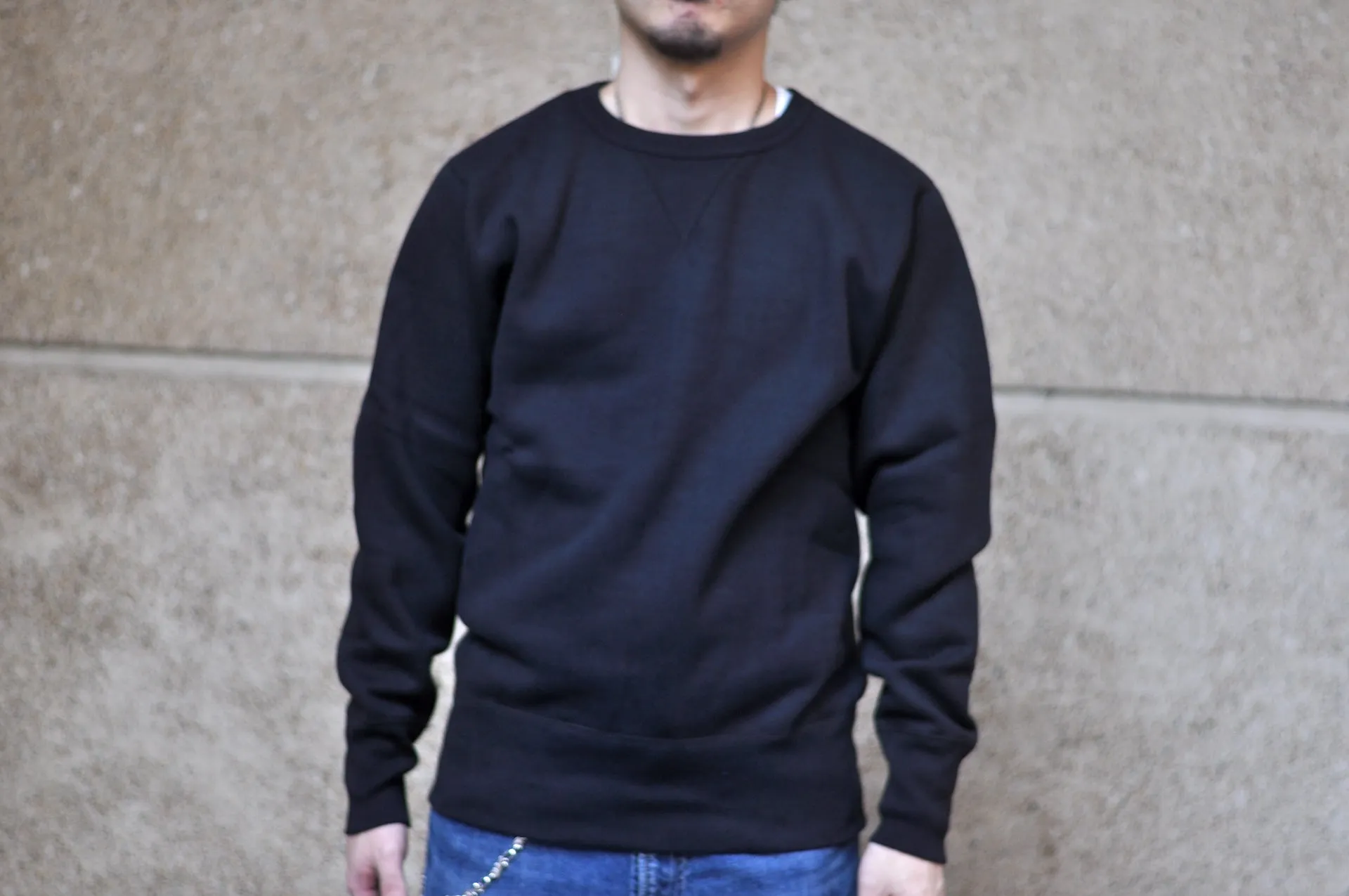 Unique Garment 12oz 'Pioneer' Loopwheeled Sweatshirt (Shadow Black)