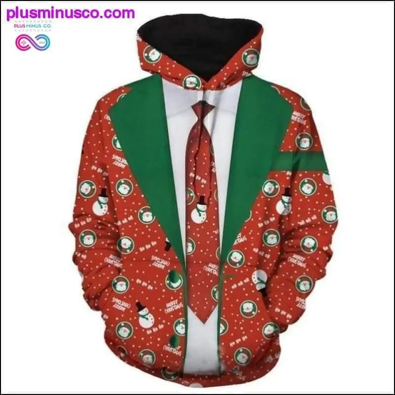 Unisex 3d Santa Claus print Hoodies Ideal Christmas Gift