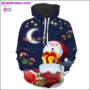 Unisex 3d Santa Claus print Hoodies Ideal Christmas Gift