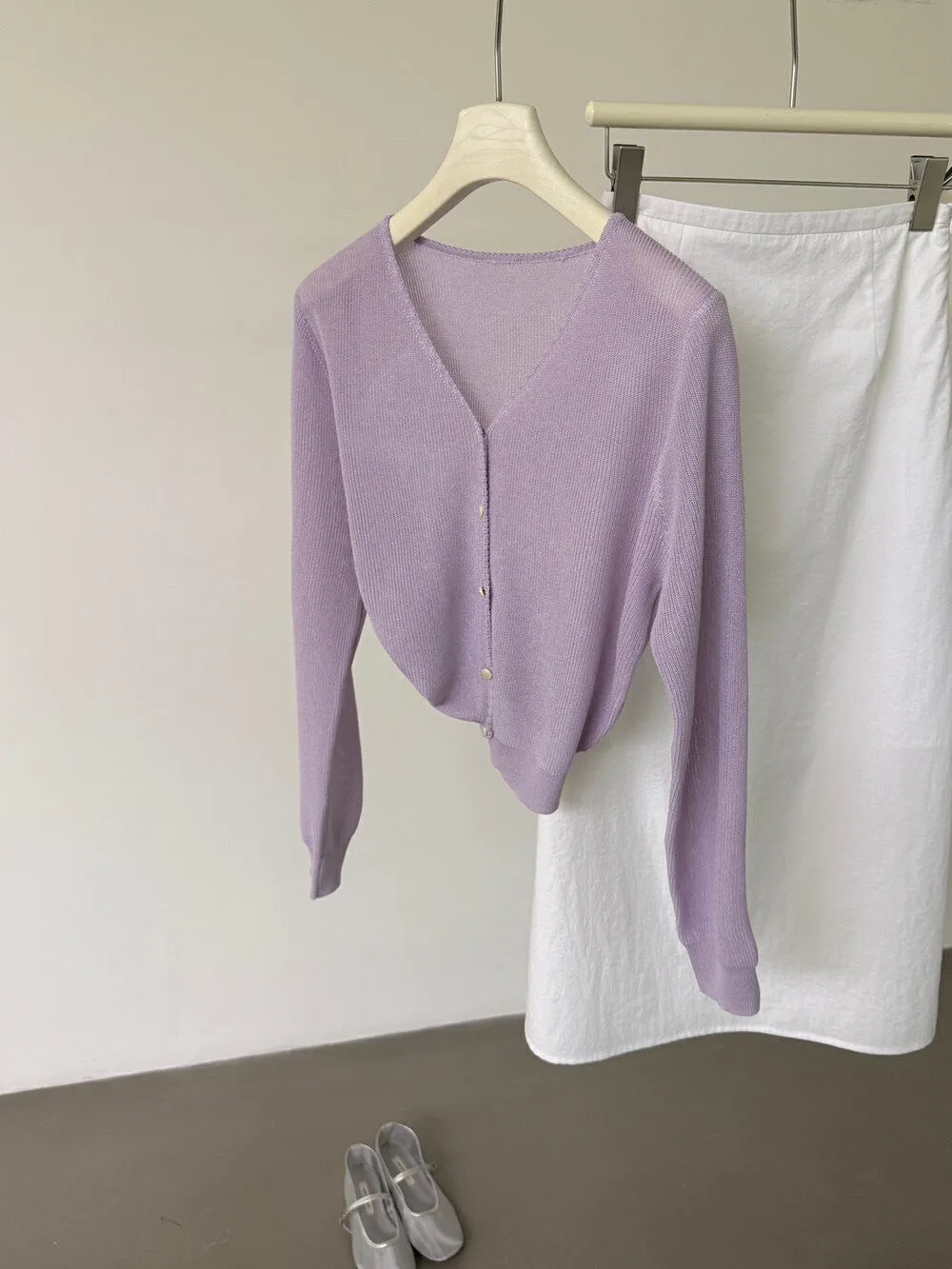 V-neck cardigan