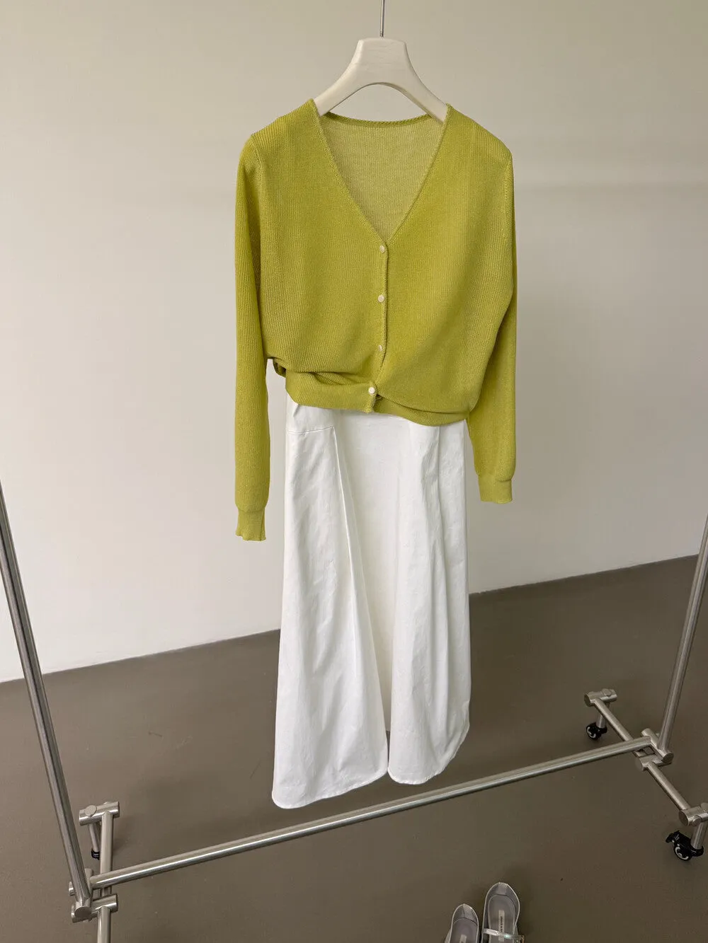 V-neck cardigan
