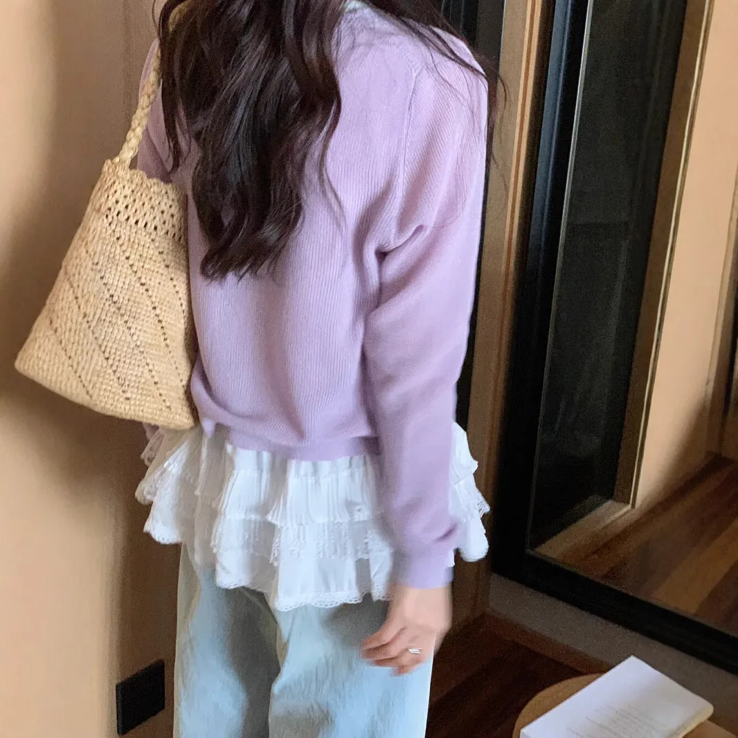 V-neck cardigan