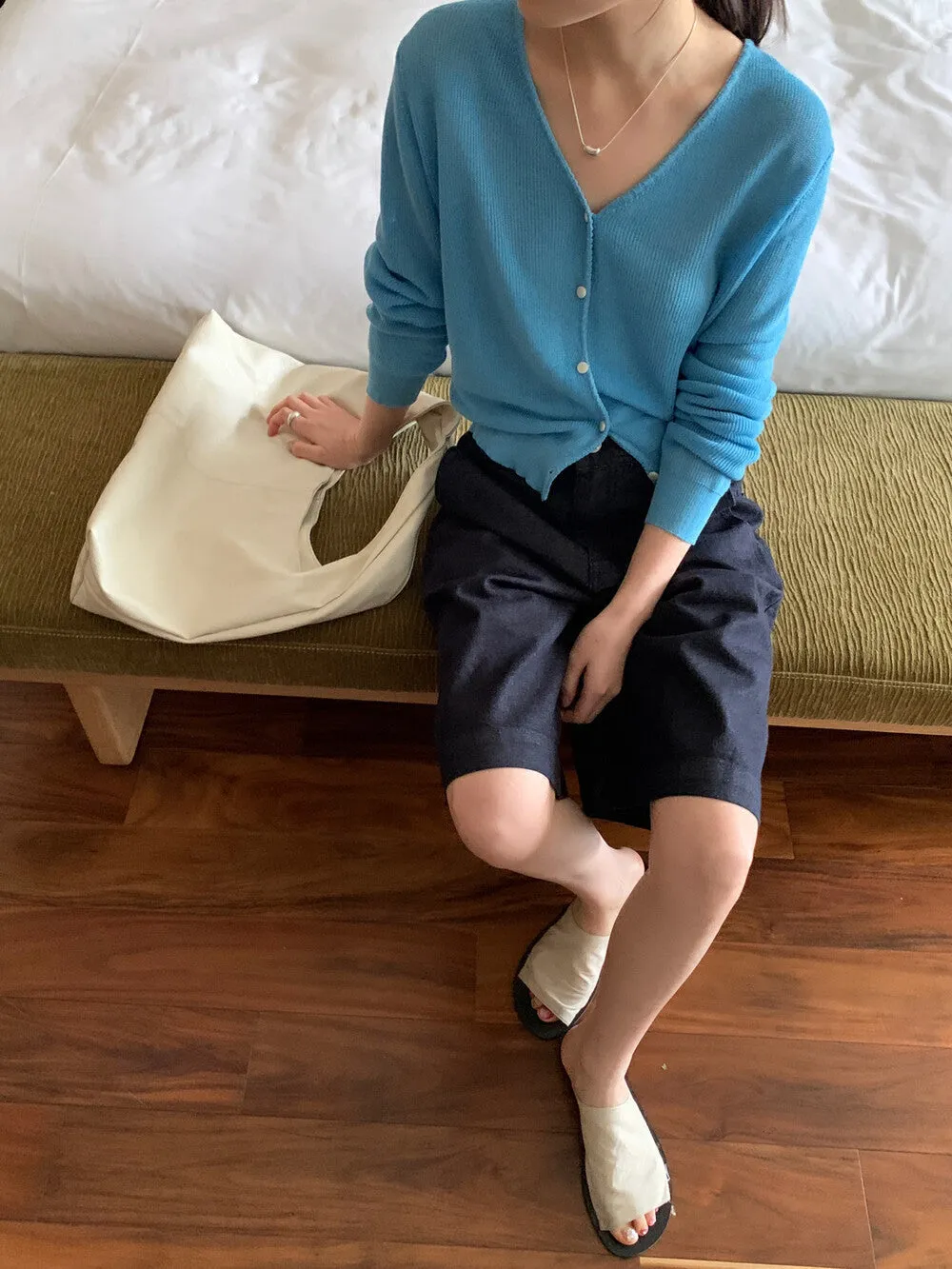 V-neck cardigan