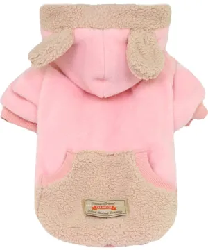 Velour Bear Sweater Pink