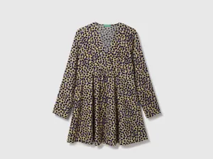 Viscose Printed V-Neck Women Dresses