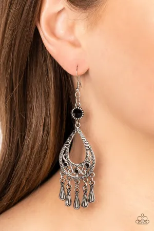 Viva la DIVA - Black Earrings - Paparazzi Accessories
