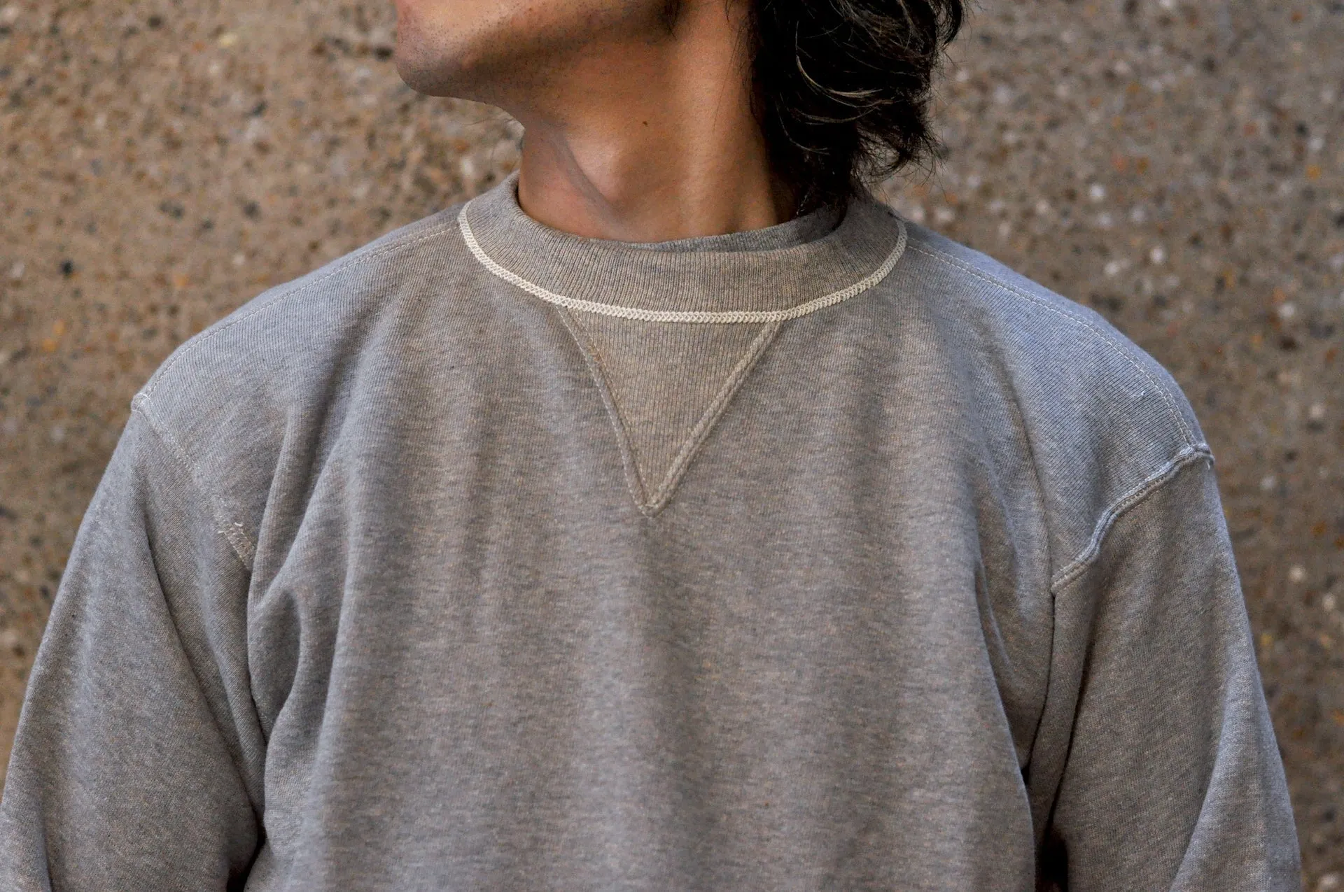 Warehouse Lot.403 10oz "Set-in Sleeves" Loopwheeled Sweatshirt (Heather Grey)