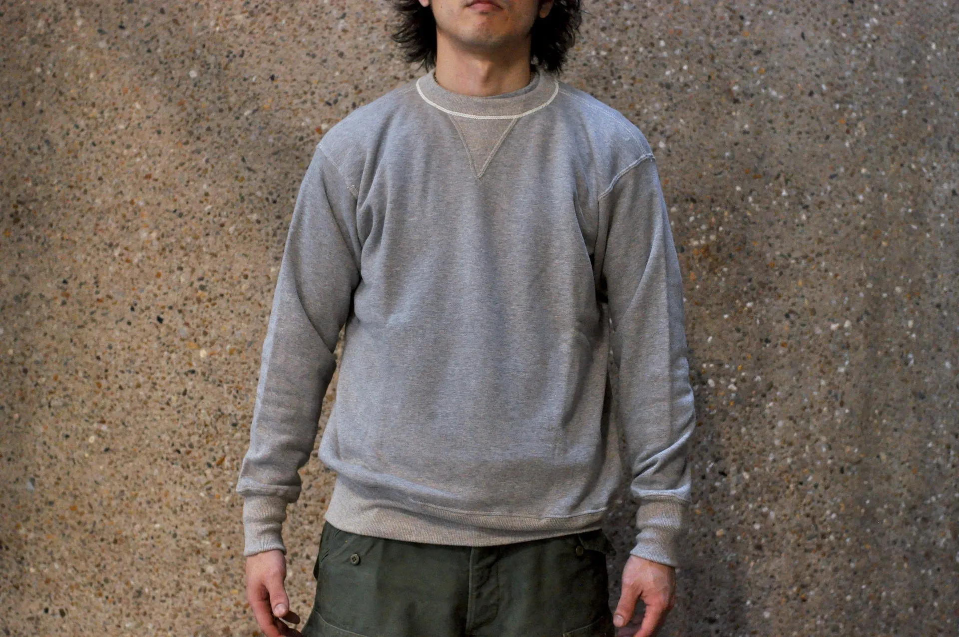 Warehouse Lot.403 10oz "Set-in Sleeves" Loopwheeled Sweatshirt (Heather Grey)