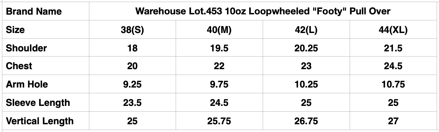 Warehouse Lot.453 10oz Loopwheeled "Footy" Pull Over (Bordeaux)