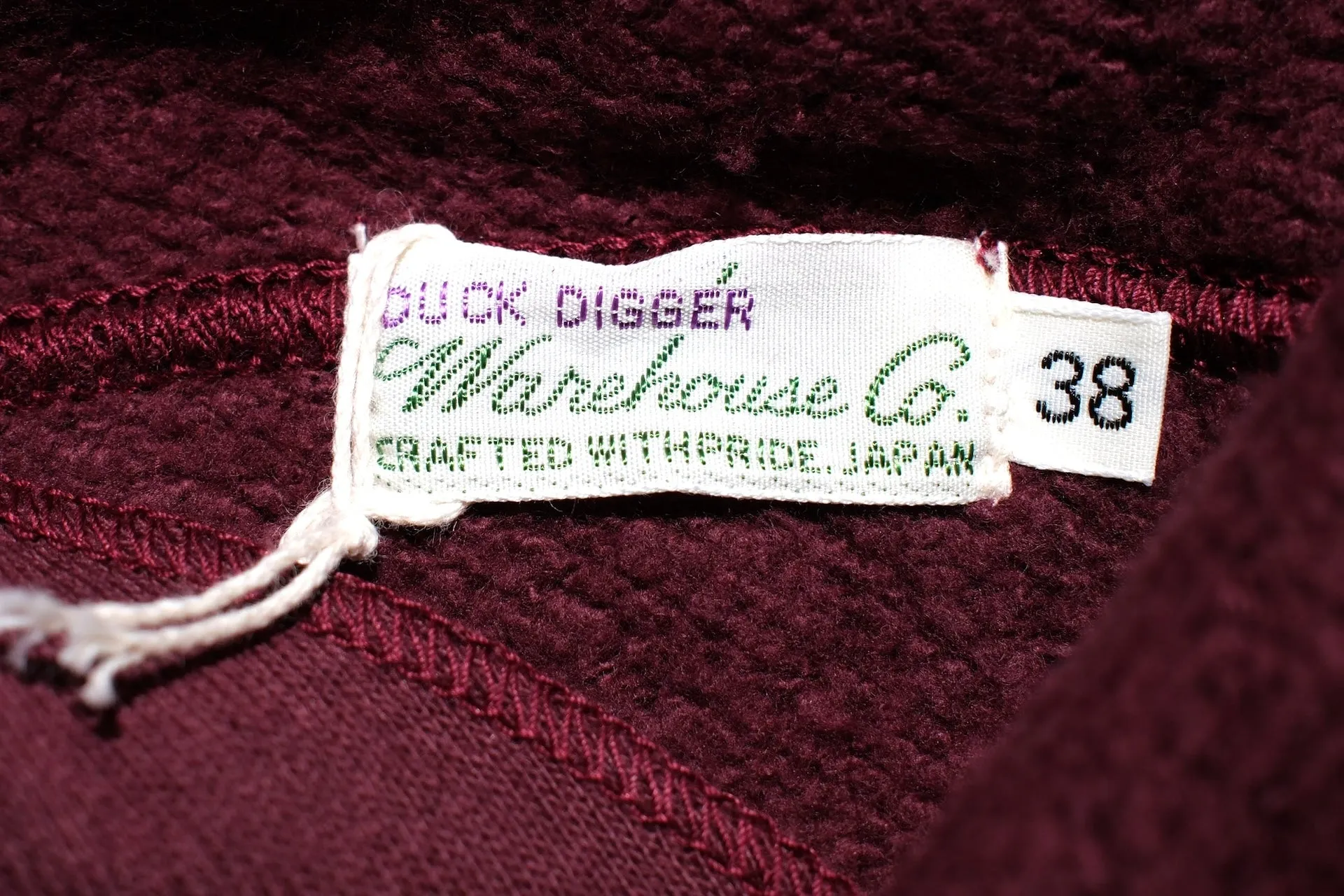 Warehouse Lot.453 10oz Loopwheeled "Footy" Pull Over (Bordeaux)