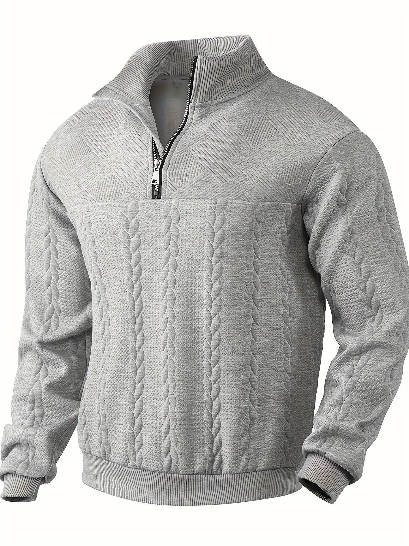 Warm knitted wool men's sweater for winter