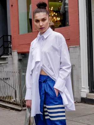 White Oversized cotton shirt