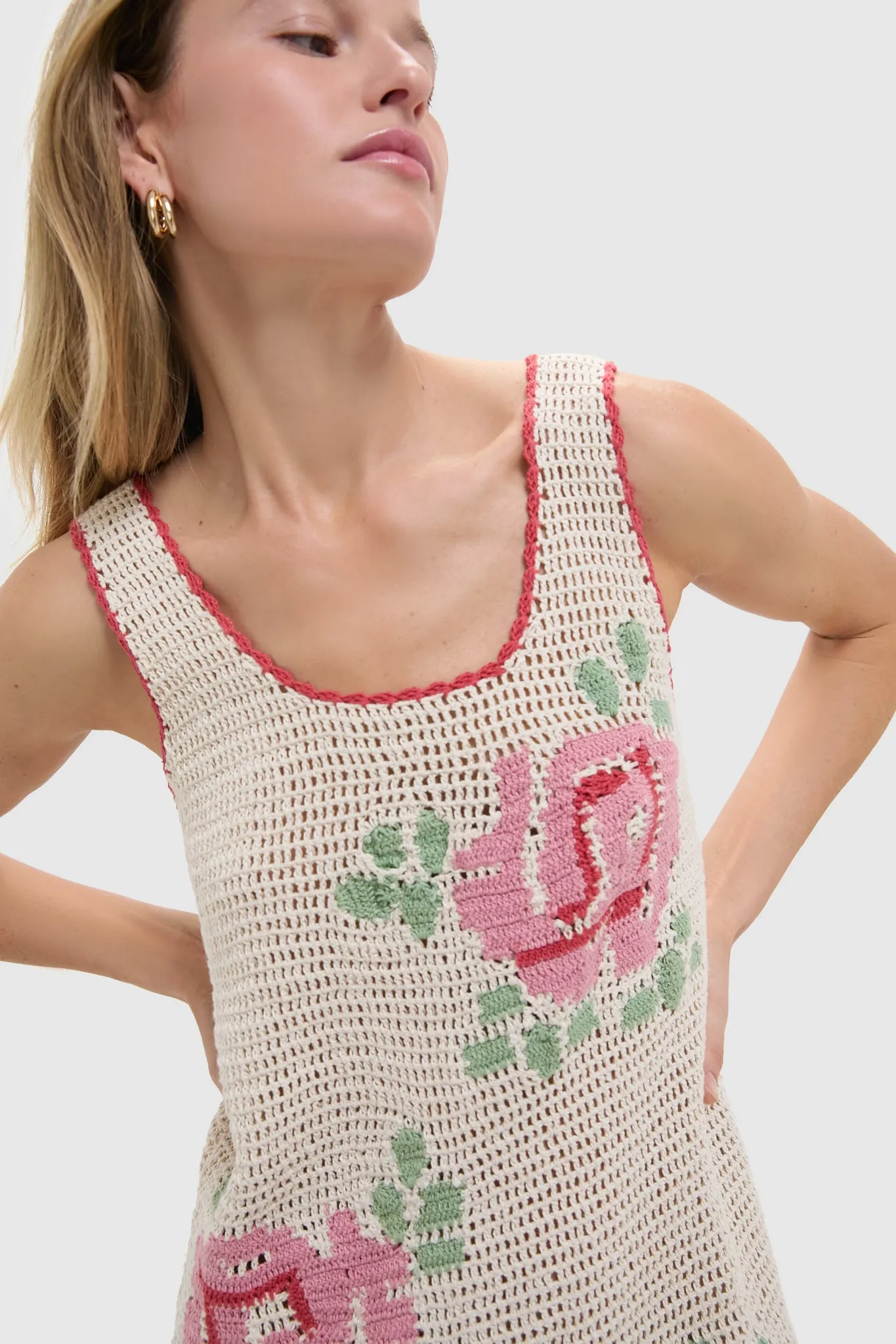 White Rosa Tyler Crochet Dress