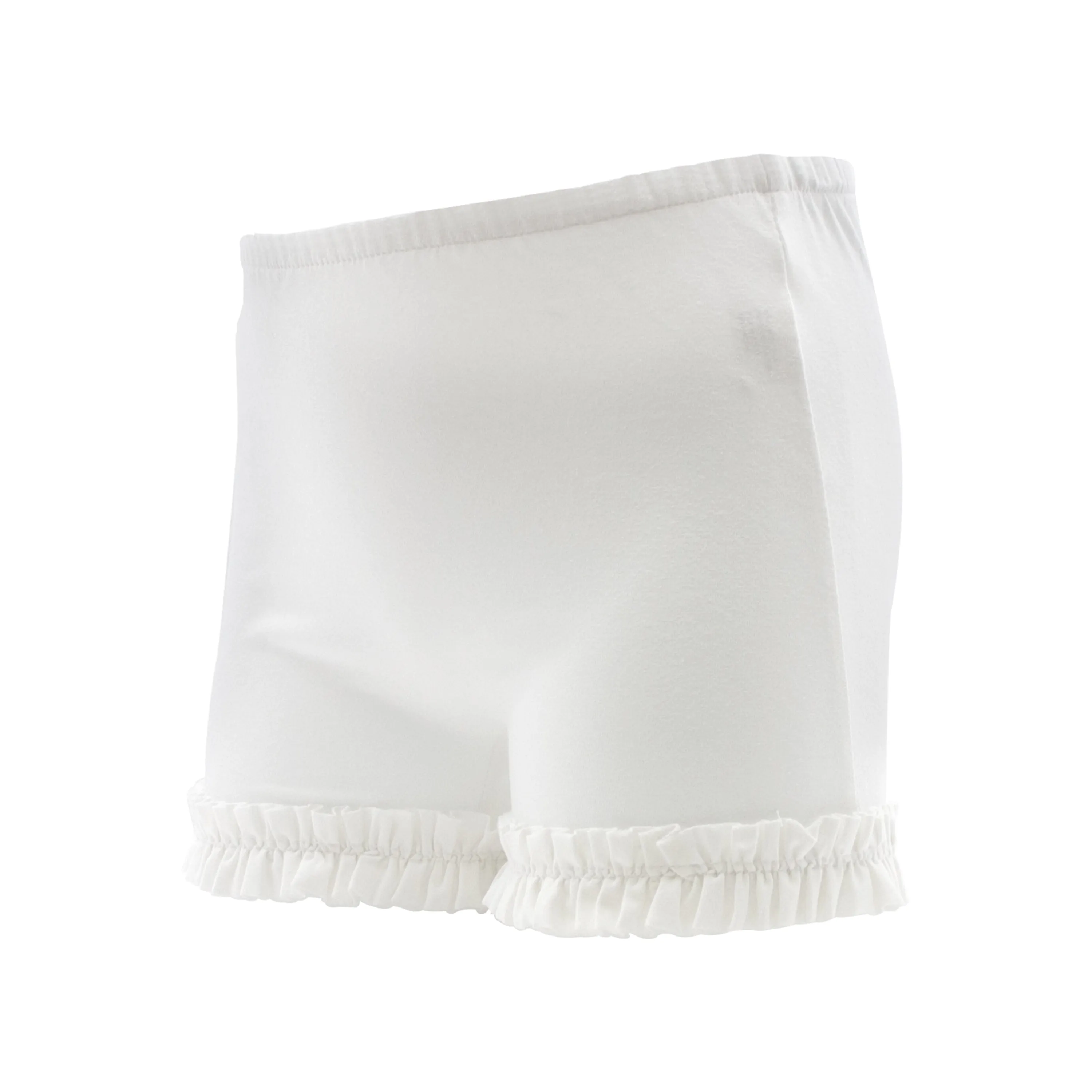 White Ruffle Wunder Shorts