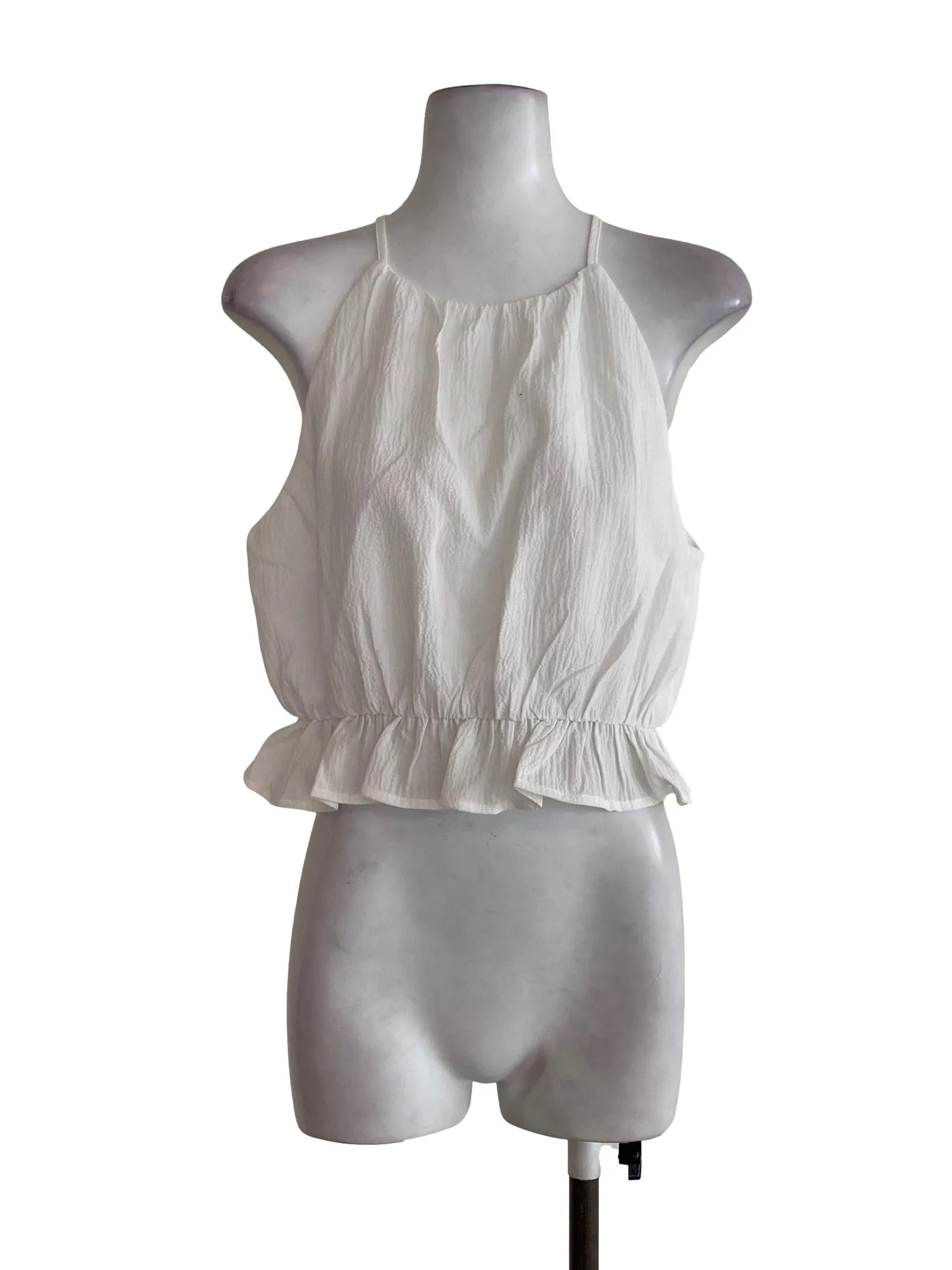 White Textured Top