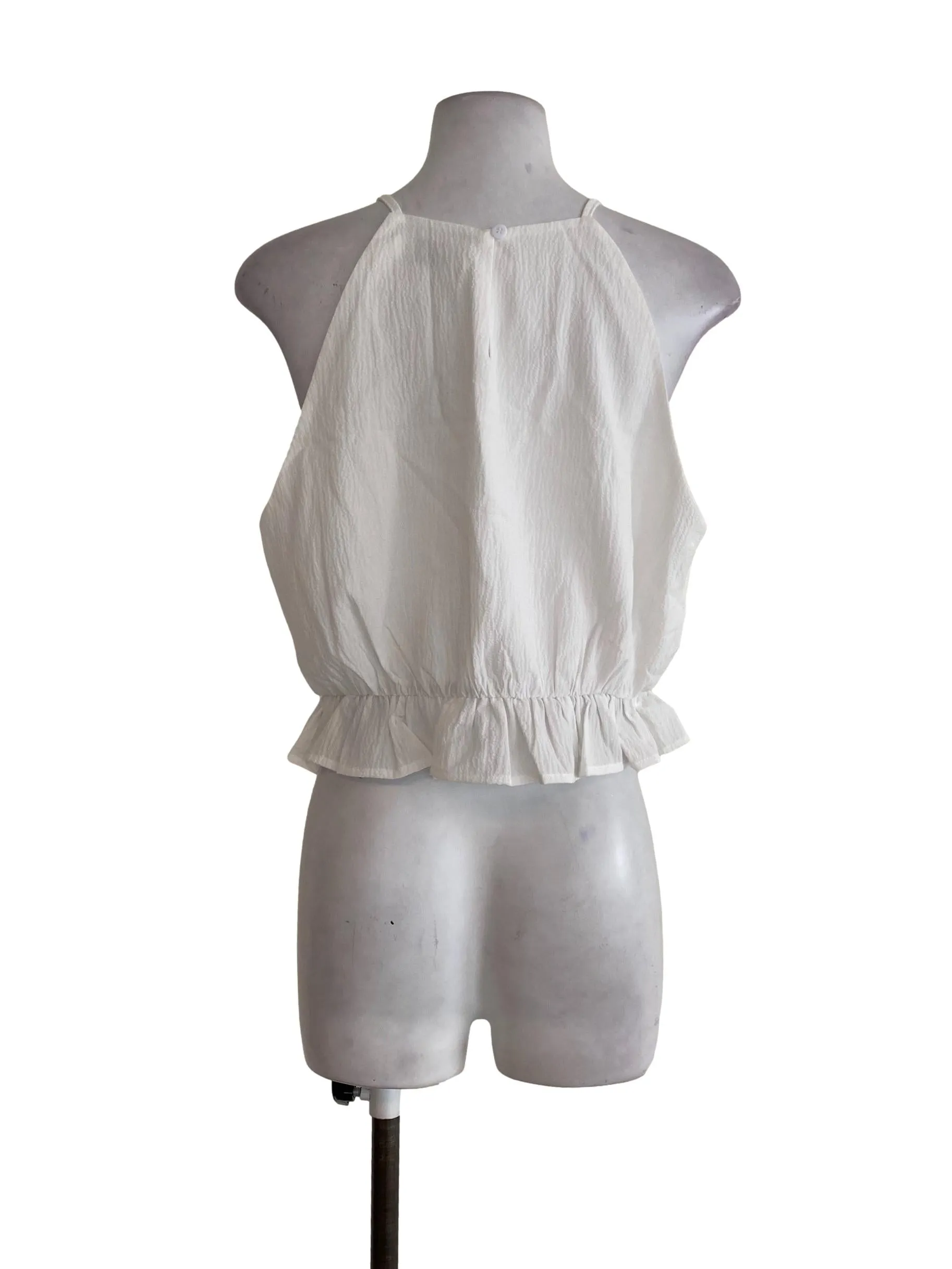 White Textured Top