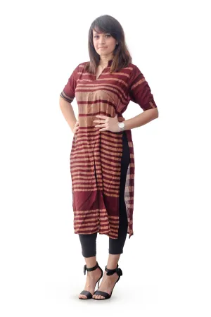 Wine & Sand Dress