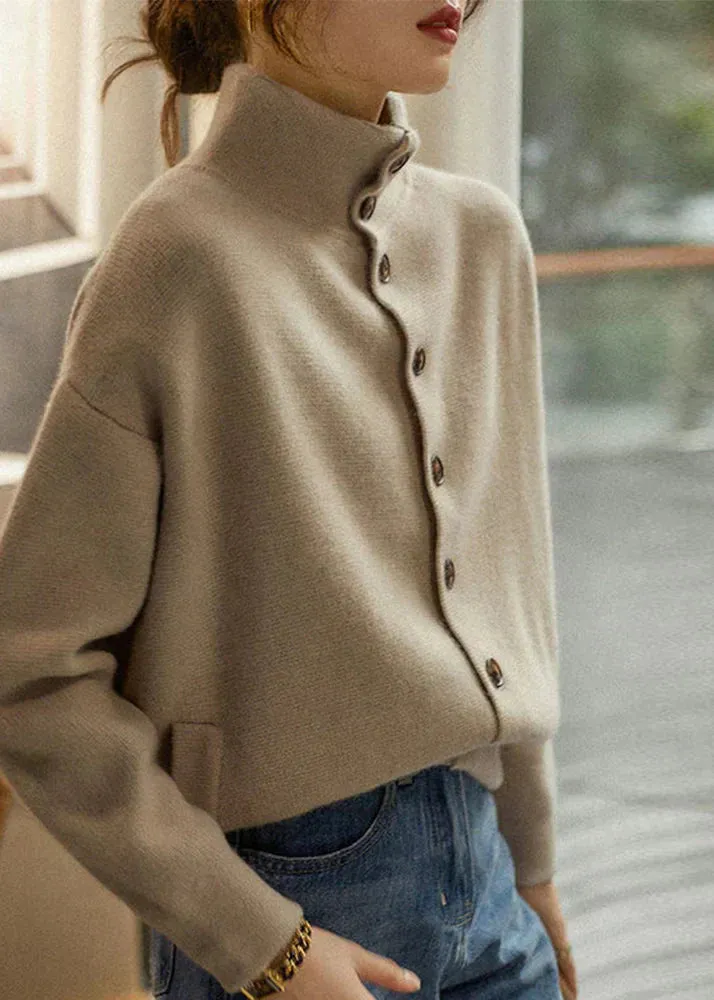 Wolffmode turtleneck sweater with button placket