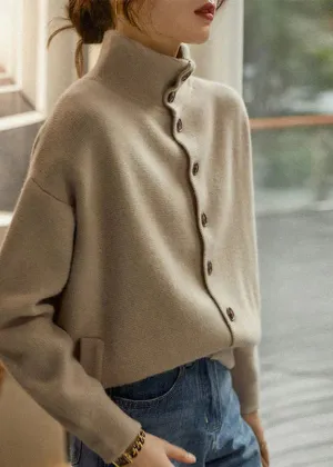 Wolffmode turtleneck sweater with button placket