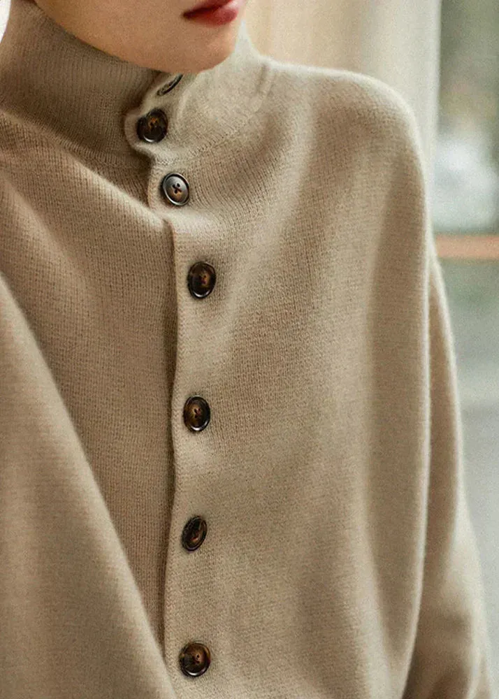 Wolffmode turtleneck sweater with button placket