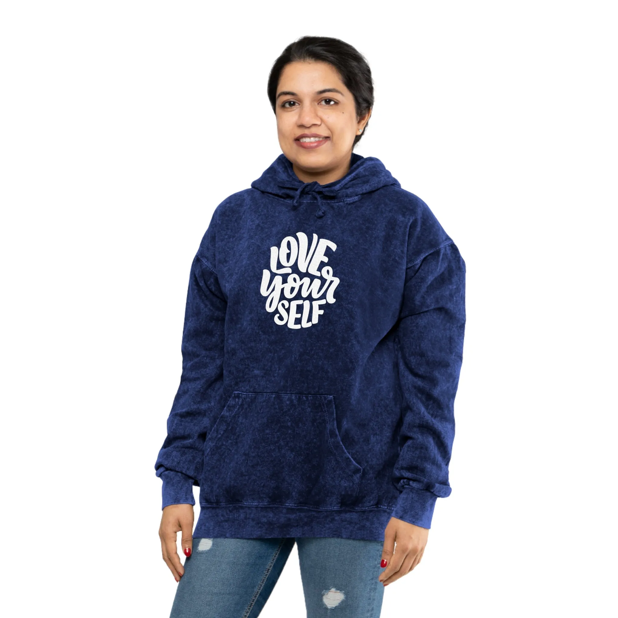 Women hoodies Cozy Vibes: Relaxed Fit Mineral Wash Hoodie for Women