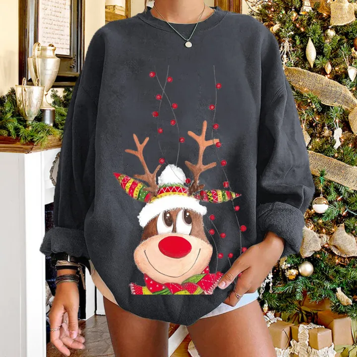 Women's comfortable reindeer jumper