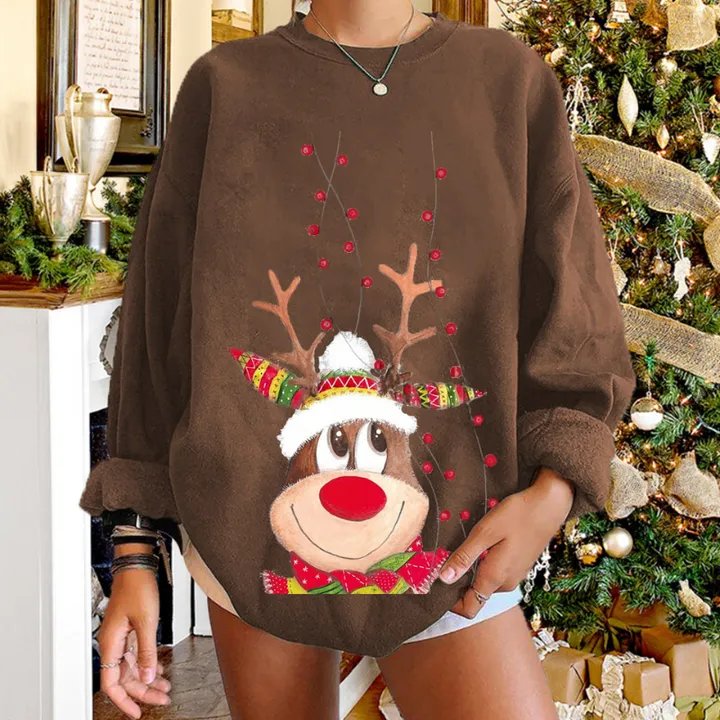 Women's comfortable reindeer jumper