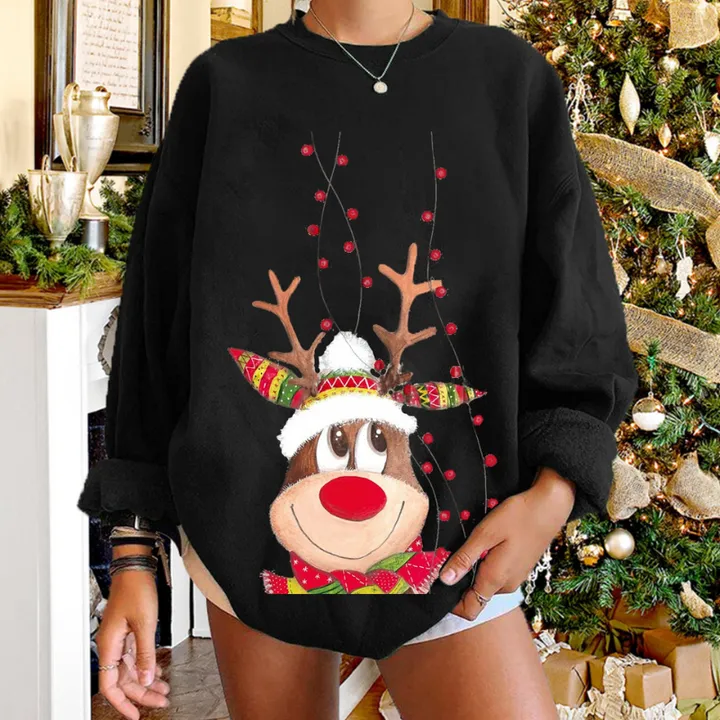 Women's comfortable reindeer jumper