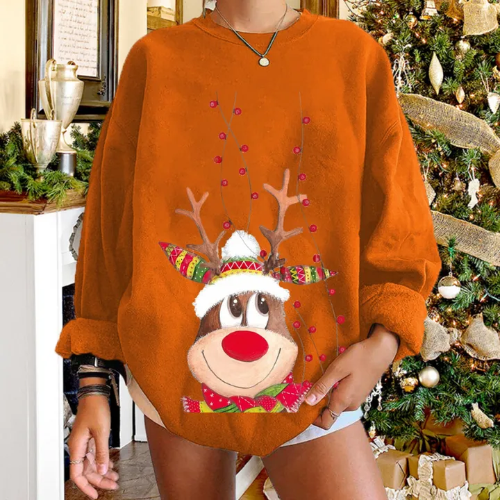 Women's comfortable reindeer jumper