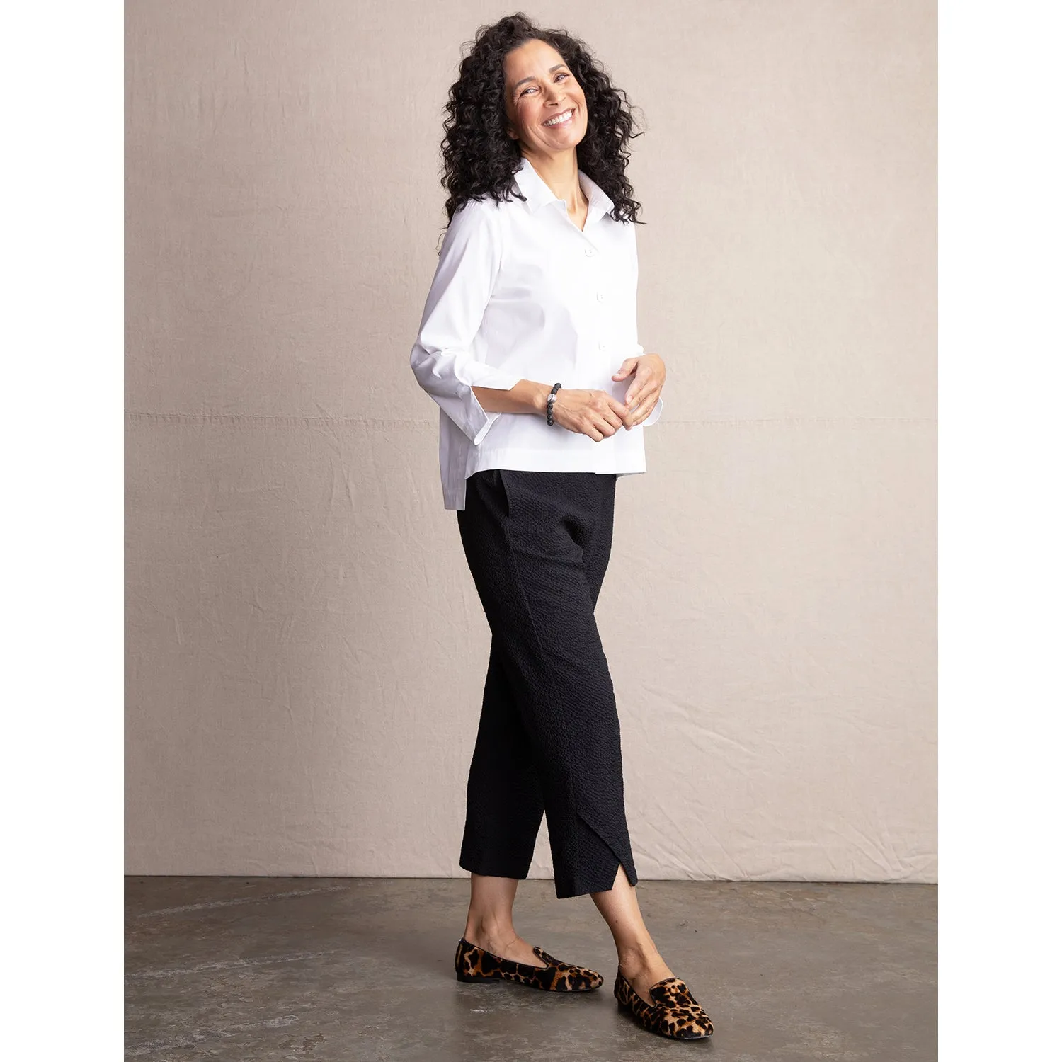 Women's Habitat Deep Hem Boxy Shirt White