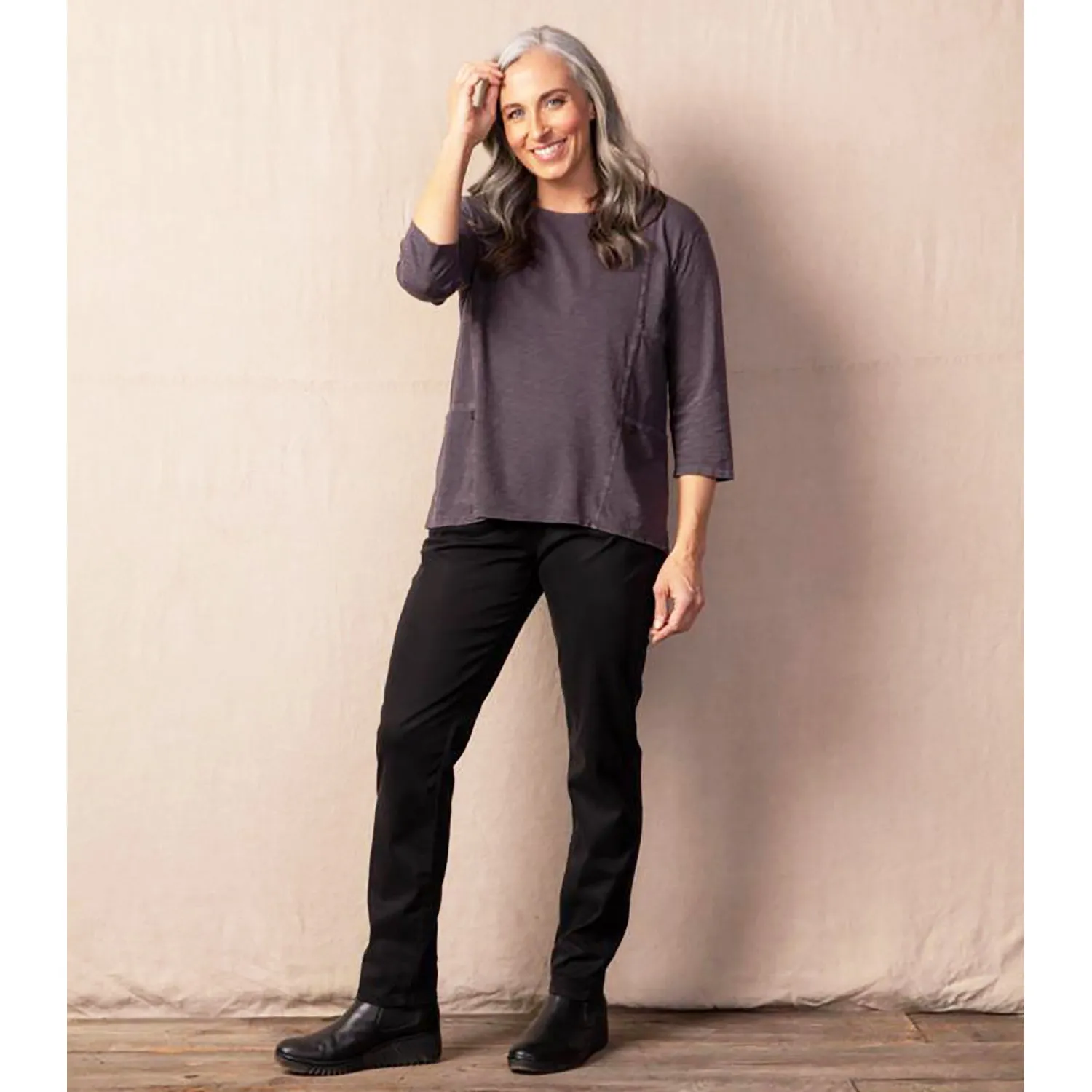 Women's Habitat Pieced Short Boxy Tee Graphite