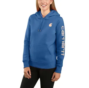 Women's Relaxed Fit Midweight Logo Sleeve Graphic Hoodie