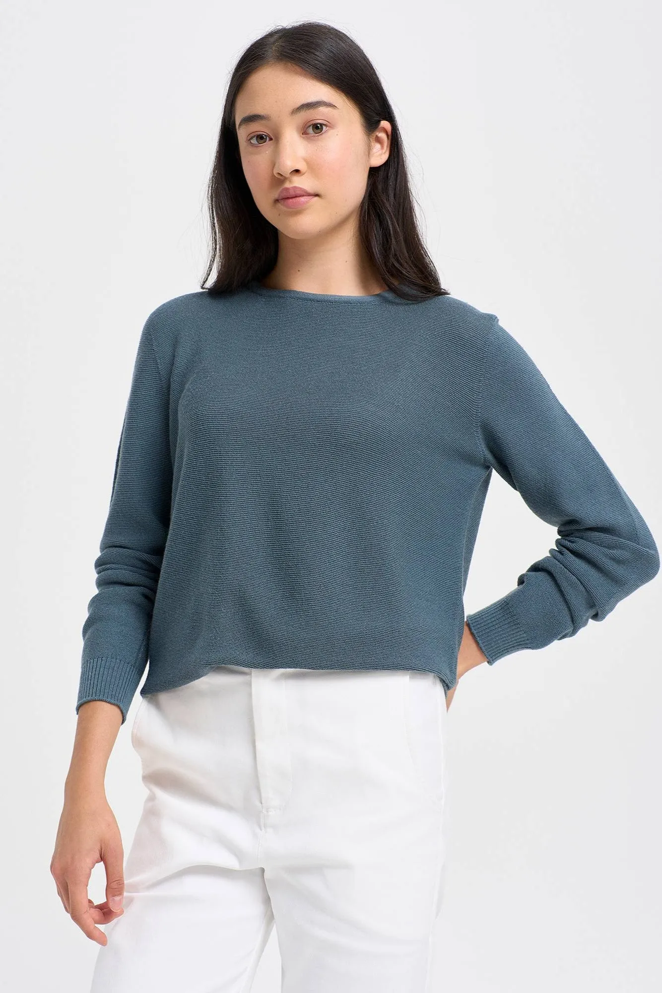 Womens Stitch Sweater -Bluestone-1859