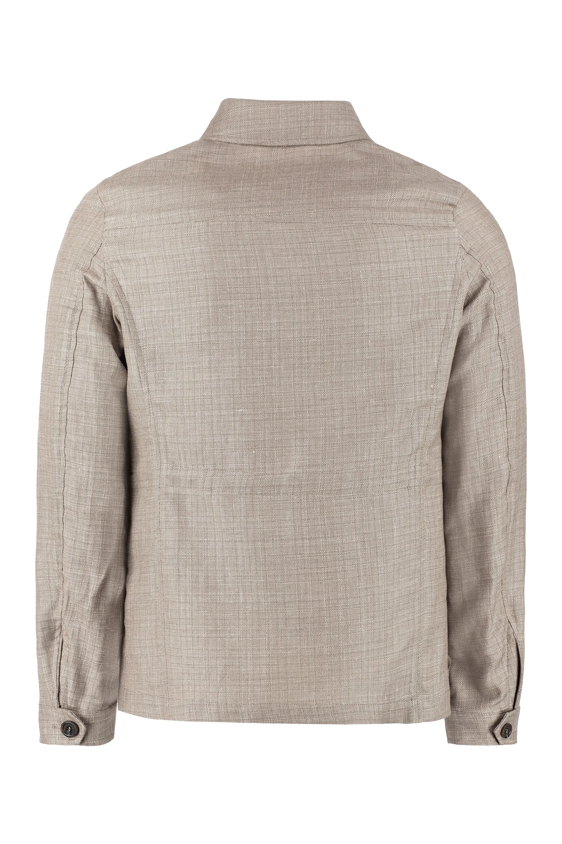 Wool blend single-breast jacket